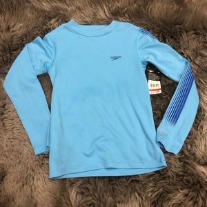 Speedo | Girl's Long Sleeve Swim Shirt | Blue | Size XSmall